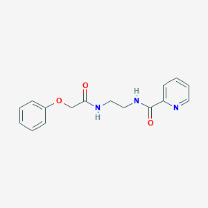 molecular formula C16H17N3O3 B294087 N-{2-[(phenoxyacetyl)amino]ethyl}pyridine-2-carboxamide 