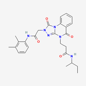 molecular formula C26H30N6O4 B2940872 N-(sec-butyl)-3-(2-(2-((2,3-dimethylphenyl)amino)-2-oxoethyl)-1,5-dioxo-1,2-dihydro-[1,2,4]triazolo[4,3-a]quinazolin-4(5H)-yl)propanamide CAS No. 1242972-25-3