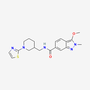 3-methoxy-2-methyl-N-((1-(thiazol-2-yl)piperidin-3-yl)methyl)-2H-indazole-6-carboxamide