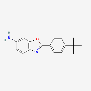 molecular formula C17H18N2O B2940877 2-(4-叔丁基苯基)-1,3-苯并恶唑-6-胺 CAS No. 775302-23-3
