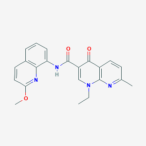 molecular formula C22H20N4O3 B2940881 1-乙基-N-(2-甲氧基喹啉-8-基)-7-甲基-4-氧代-1,4-二氢-1,8-萘啶-3-甲酰胺 CAS No. 1226428-52-9