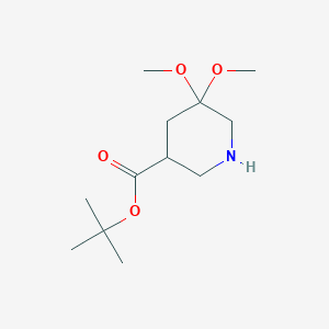 molecular formula C12H23NO4 B2940884 Tert-butyl 5,5-dimethoxypiperidine-3-carboxylate CAS No. 2248300-24-3