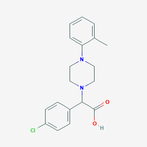 2-(4-Chlorophenyl)-2-(4-(o-tolyl)piperazin-1-yl)acetic acid