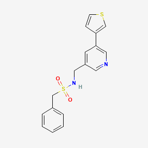 1-phenyl-N-((5-(thiophen-3-yl)pyridin-3-yl)methyl)methanesulfonamide