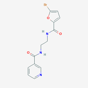 molecular formula C13H12BrN3O3 B294089 N-(2-{[(5-bromofuran-2-yl)carbonyl]amino}ethyl)pyridine-3-carboxamide 
