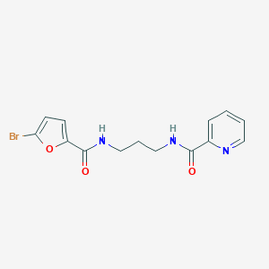molecular formula C14H14BrN3O3 B294090 N-{3-[(5-bromo-2-furoyl)amino]propyl}-2-pyridinecarboxamide 