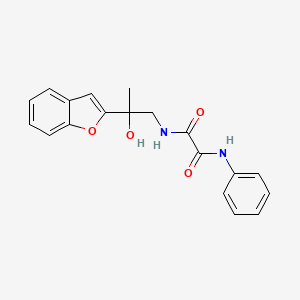 molecular formula C19H18N2O4 B2940904 N1-(2-(benzofuran-2-yl)-2-hydroxypropyl)-N2-phenyloxalamide CAS No. 2034546-55-7