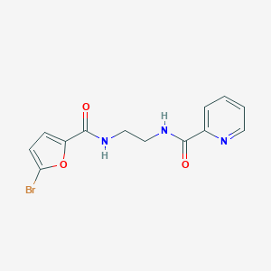molecular formula C13H12BrN3O3 B294091 N-{2-[(5-bromo-2-furoyl)amino]ethyl}-2-pyridinecarboxamide 