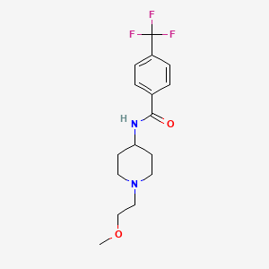 molecular formula C16H21F3N2O2 B2940910 N-(1-(2-methoxyethyl)piperidin-4-yl)-4-(trifluoromethyl)benzamide CAS No. 1421460-06-1