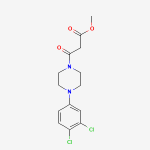 molecular formula C14H16Cl2N2O3 B2940915 Methyl 3-[4-(3,4-dichlorophenyl)piperazino]-3-oxopropanoate CAS No. 303151-72-6