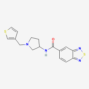 N-{1-[(thiophen-3-yl)methyl]pyrrolidin-3-yl}-2,1,3-benzothiadiazole-5-carboxamide