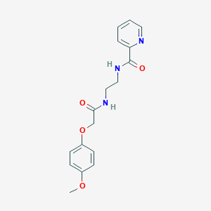 molecular formula C17H19N3O4 B294093 N-(2-{[(4-methoxyphenoxy)acetyl]amino}ethyl)pyridine-2-carboxamide 