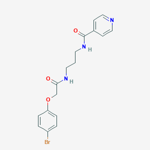 molecular formula C17H18BrN3O3 B294094 N-(3-{[(4-bromophenoxy)acetyl]amino}propyl)pyridine-4-carboxamide 