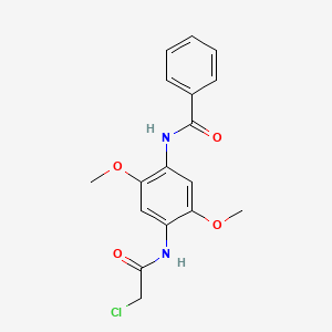molecular formula C17H17ClN2O4 B2940943 N-[4-(2-chloroacetamido)-2,5-dimethoxyphenyl]benzamide CAS No. 289655-82-9