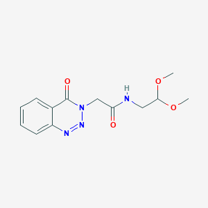 N-(2,2-dimethoxyethyl)-2-(4-oxo-1,2,3-benzotriazin-3-yl)acetamide