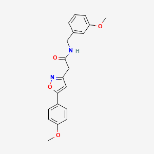 molecular formula C20H20N2O4 B2940950 N-(3-methoxybenzyl)-2-(5-(4-methoxyphenyl)isoxazol-3-yl)acetamide CAS No. 953255-68-0