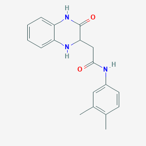 N-(3,4-dimethylphenyl)-2-(3-oxo-1,2,3,4-tetrahydroquinoxalin-2-yl)acetamide