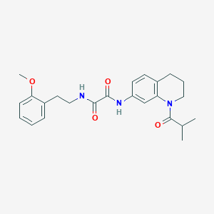 molecular formula C24H29N3O4 B2940953 N1-(1-异丁酰-1,2,3,4-四氢喹啉-7-基)-N2-(2-甲氧基苯乙基)草酰胺 CAS No. 941940-05-2