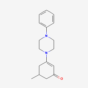 molecular formula C17H22N2O B2940957 5-甲基-3-(4-苯基哌嗪-1-基)环己-2-烯-1-酮 CAS No. 946386-55-6