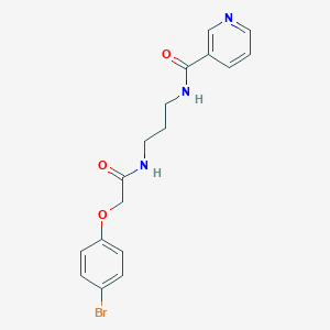molecular formula C17H18BrN3O3 B294096 N-(3-{[2-(4-bromophenoxy)acetyl]amino}propyl)nicotinamide 