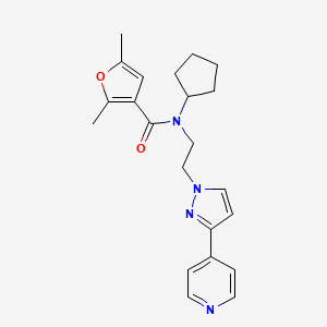 N-cyclopentyl-2,5-dimethyl-N-(2-(3-(pyridin-4-yl)-1H-pyrazol-1-yl)ethyl)furan-3-carboxamide