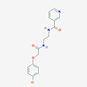molecular formula C16H16BrN3O3 B294097 N-(2-{[(4-bromophenoxy)acetyl]amino}ethyl)pyridine-3-carboxamide 
