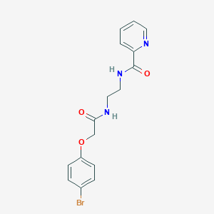 molecular formula C16H16BrN3O3 B294098 N-(2-{[(4-bromophenoxy)acetyl]amino}ethyl)pyridine-2-carboxamide 