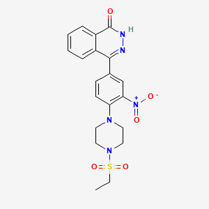 molecular formula C20H21N5O5S B2940981 4-{4-[4-(Ethanesulfonyl)piperazin-1-yl]-3-nitrophenyl}-1,2-dihydrophthalazin-1-one CAS No. 882000-43-3