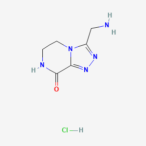 3-(aminomethyl)-5H,6H,7H,8H-[1,2,4]triazolo[4,3-a]pyrazin-8-one hydrochloride