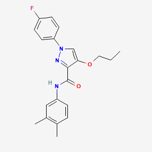 N-(3,4-dimethylphenyl)-1-(4-fluorophenyl)-4-propoxy-1H-pyrazole-3-carboxamide