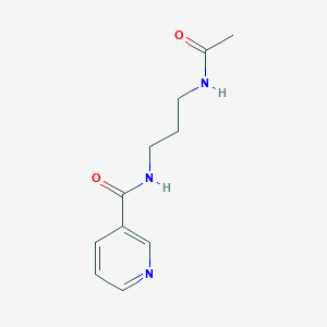 molecular formula C11H15N3O2 B294099 N-[3-(acetylamino)propyl]nicotinamide 