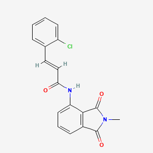 molecular formula C18H13ClN2O3 B2941010 (E)-3-(2-chlorophenyl)-N-(2-methyl-1,3-dioxoisoindolin-4-yl)acrylamide CAS No. 683232-46-4