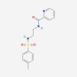 molecular formula C15H17N3O3S B294102 N-(2-{[(4-methylphenyl)sulfonyl]amino}ethyl)-2-pyridinecarboxamide 