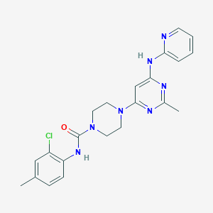 N-(2-chloro-4-methylphenyl)-4-(2-methyl-6-(pyridin-2-ylamino)pyrimidin-4-yl)piperazine-1-carboxamide
