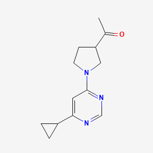 molecular formula C13H17N3O B2941026 1-(1-(6-Cyclopropylpyrimidin-4-yl)pyrrolidin-3-yl)ethanone CAS No. 2034297-01-1