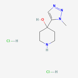 4-(3-Methyltriazol-4-yl)piperidin-4-ol;dihydrochloride