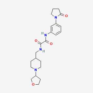 N1-(3-(2-oxopyrrolidin-1-yl)phenyl)-N2-((1-(tetrahydrofuran-3-yl)piperidin-4-yl)methyl)oxalamide