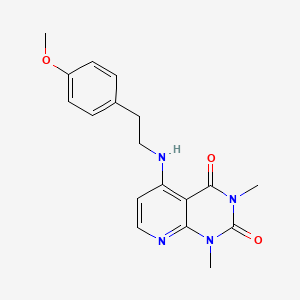molecular formula C18H20N4O3 B2941044 5-((4-甲氧基苯乙基)氨基)-1,3-二甲基吡啶并[2,3-d]嘧啶-2,4(1H,3H)-二酮 CAS No. 941883-96-1