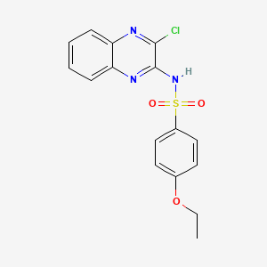 molecular formula C16H14ClN3O3S B2941049 N-(3-chloroquinoxalin-2-yl)-4-ethoxybenzenesulfonamide CAS No. 731795-55-4