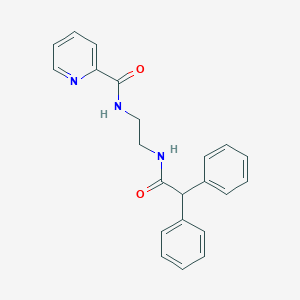molecular formula C22H21N3O2 B294105 N-{2-[(diphenylacetyl)amino]ethyl}pyridine-2-carboxamide 