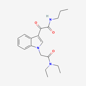 molecular formula C19H25N3O3 B2941054 2-[1-[2-(二乙氨基)-2-氧代乙基]吲哚-3-基]-2-氧代-N-丙基乙酰胺 CAS No. 872843-77-1