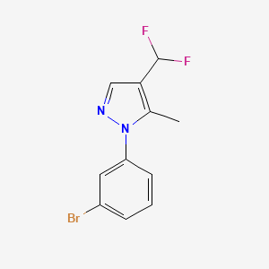 molecular formula C11H9BrF2N2 B2941056 1-(3-Bromophenyl)-4-(difluoromethyl)-5-methylpyrazole CAS No. 2248360-29-2