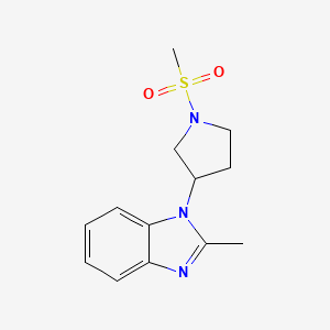 molecular formula C13H17N3O2S B2941063 1-(1-甲磺酰基吡咯烷-3-基)-2-甲基-1H-1,3-苯并二唑 CAS No. 2097926-88-8