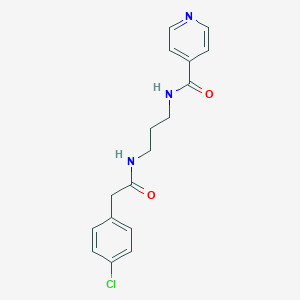 N-(3-{[(4-chlorophenyl)acetyl]amino}propyl)pyridine-4-carboxamide