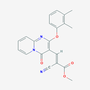molecular formula C21H17N3O4 B2941078 (E)-methyl 2-cyano-3-(2-(2,3-dimethylphenoxy)-4-oxo-4H-pyrido[1,2-a]pyrimidin-3-yl)acrylate CAS No. 620109-17-3