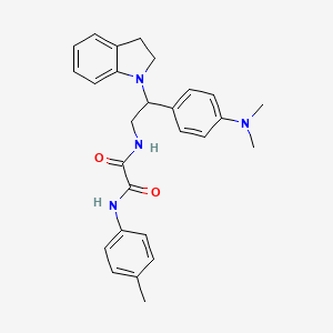 N1-(2-(4-(dimethylamino)phenyl)-2-(indolin-1-yl)ethyl)-N2-(p-tolyl)oxalamide