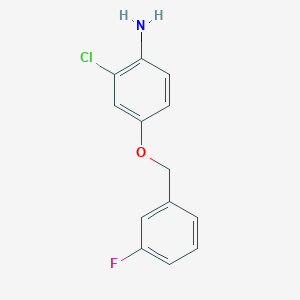 molecular formula C13H11ClFNO B2941083 2-氯-4-(3-氟苄氧基)苯胺 CAS No. 1282168-62-0