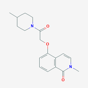 molecular formula C18H22N2O3 B2941085 2-methyl-5-(2-(4-methylpiperidin-1-yl)-2-oxoethoxy)isoquinolin-1(2H)-one CAS No. 898411-47-7