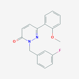 molecular formula C18H15FN2O2 B2941094 2-(3-氟苄基)-6-(2-甲氧基苯基)吡哒嗪-3(2H)-酮 CAS No. 922863-94-3