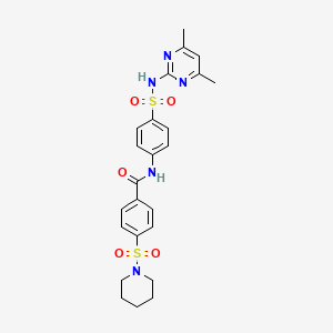 N-(4-(N-(4,6-dimethylpyrimidin-2-yl)sulfamoyl)phenyl)-4-(piperidin-1-ylsulfonyl)benzamide